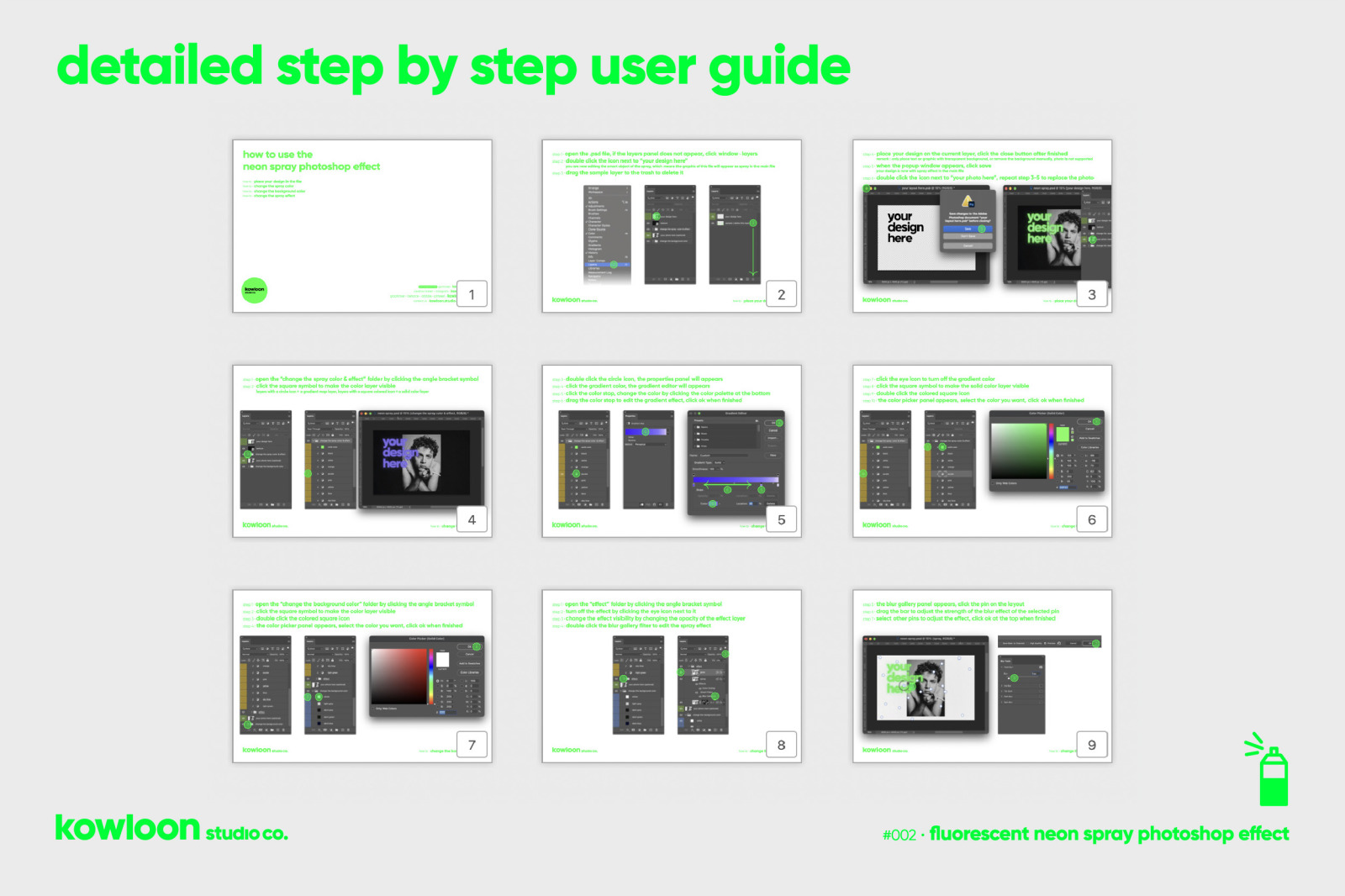 neon spray photoshop effect