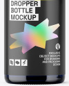 Opened Blue Dropper Bottle Mockup