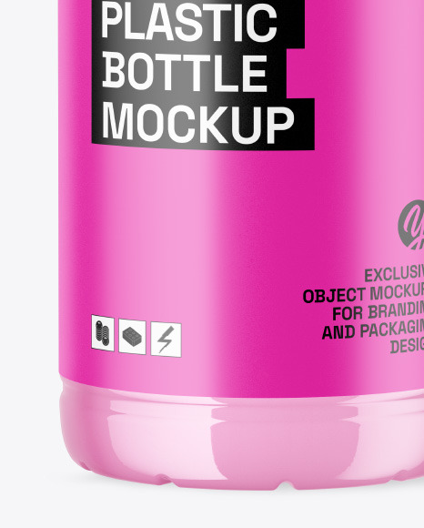 Clear PET Drink Bottle Mockup Clear PET Drink Bottle Mockup