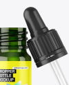 Opened Green Dropper Bottle Mockup