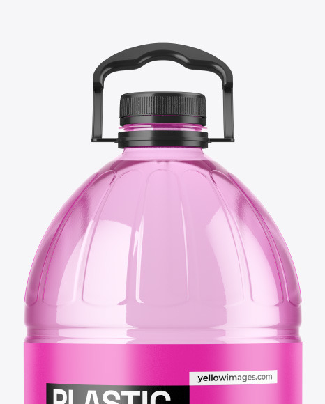 Colored PET Water Bottle Mockup