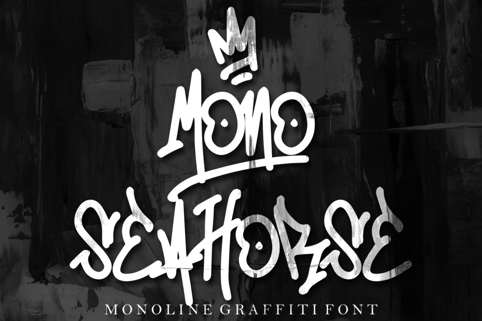 Mono Seahorse - Oneline Graffiti Font Mono Seahorse - Oneline Graffiti Font