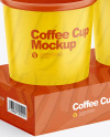 Kraft Cup Holder W/ Cups Mockup