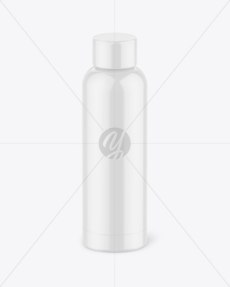 Glossy Plastic Bottle Mockup