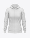 Women's Full-Zip Hoodie Raglan Mockup