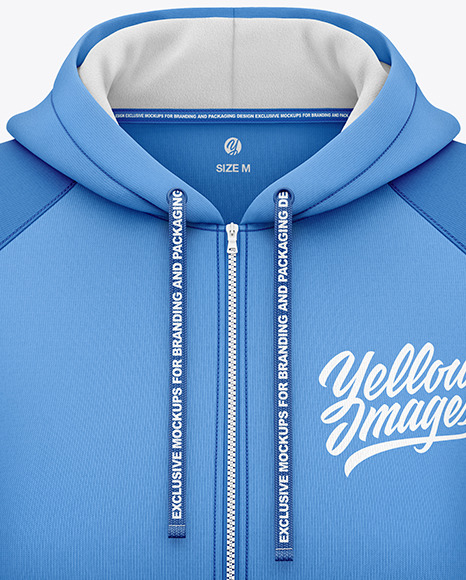 Women's Full-Zip Hoodie Raglan Mockup