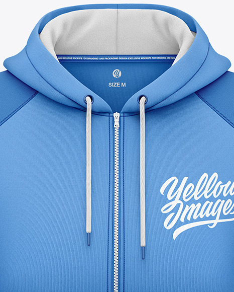 Women's Full-Zip Hoodie Raglan Mockup