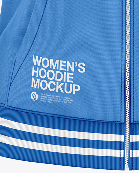 Women's Full-Zip Hoodie Raglan Mockup