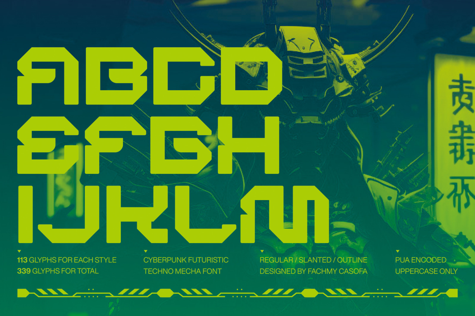 BERGAN - Futuristic Cyberpunk Sci-Fi Modern Display Font