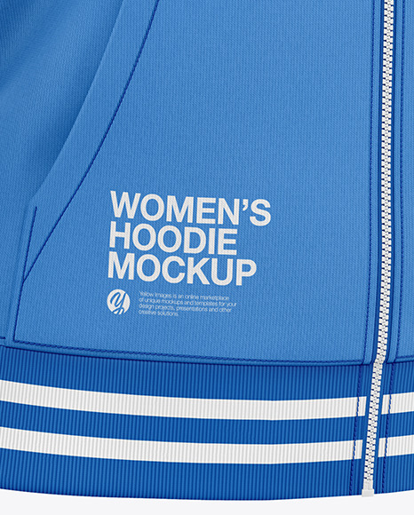 Women's Full-Zip Hoodie Raglan Mockup