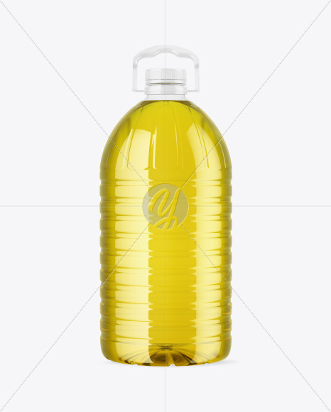 Clear PET Olive Oil Bottle Mockup