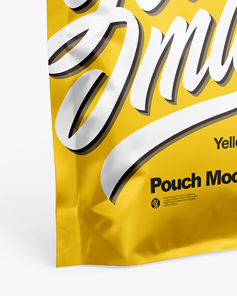 Matte Metallic Pouch Mockup