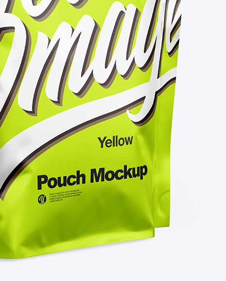 Matte Metallic Pouch Mockup