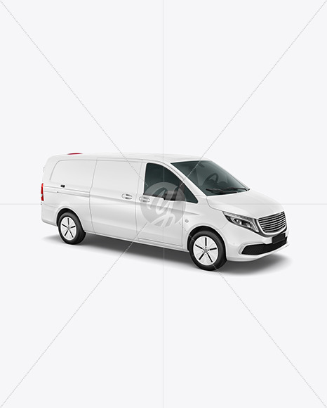 Panel Van Mockup - Half Side View