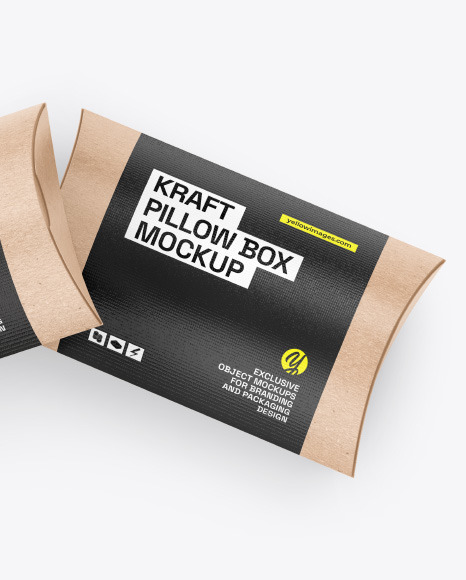 Kraft Pillow Boxes Mockup