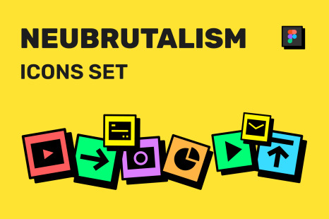 Neubrutalism Icons Set - Essential