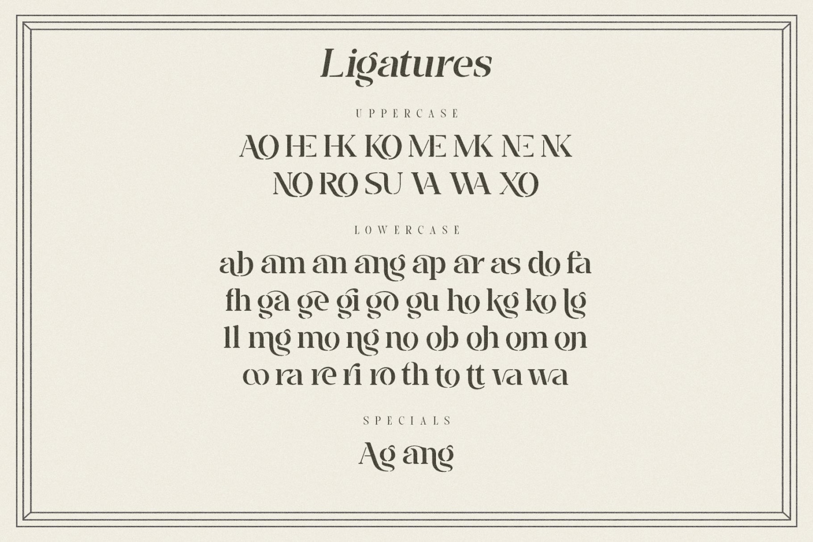 Vangba Typeface Vangba Typeface