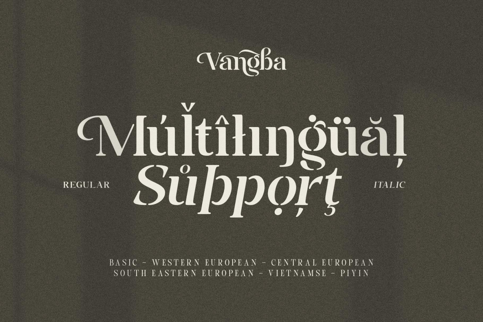 Vangba Typeface Vangba Typeface