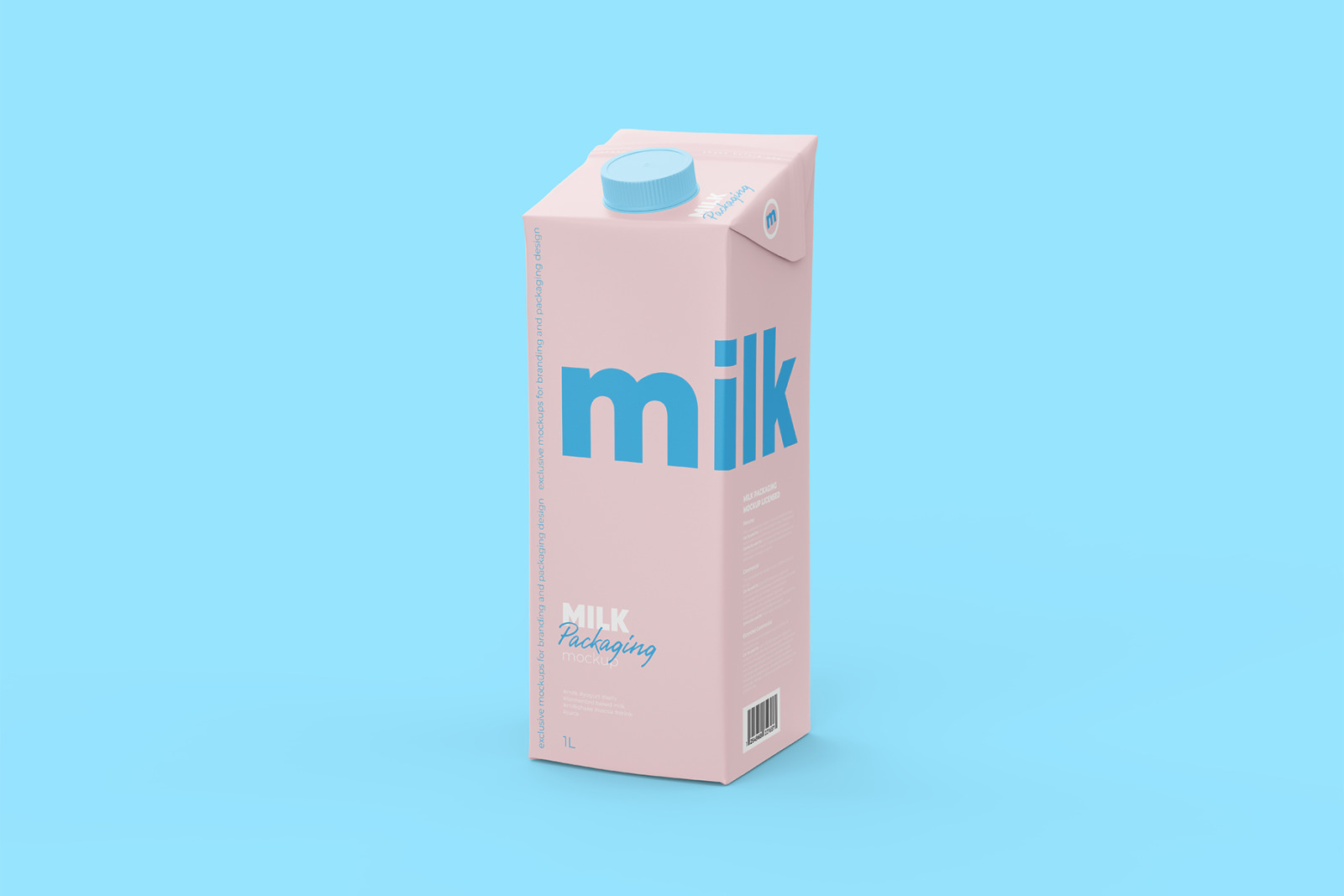 1L Milk packaging. Tetra Brik edge