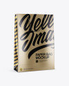 Metallic Paper Bag Mockup - Half Side View