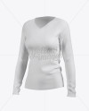 Women’s Baseball T-shirt with Long Sleeves Mockup - Half Side View