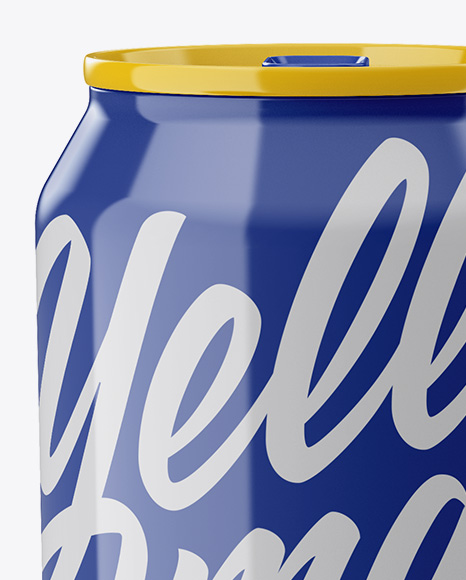 Two 500ml Glossy Aluminium Cans Mockup - Free Download Images High