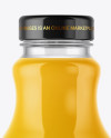 Clear Glass Bottle With Orange Juice Mockup