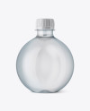13.5Oz Clear PET Bottle with Water Mockup