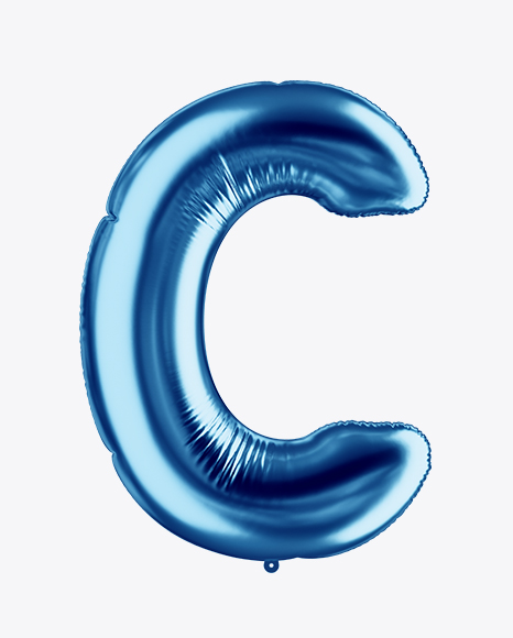 Letter C Foil Balloon Mockup