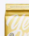 Matte Metallic Flour Bag Mockup - Front View (Eye-Level Shot)