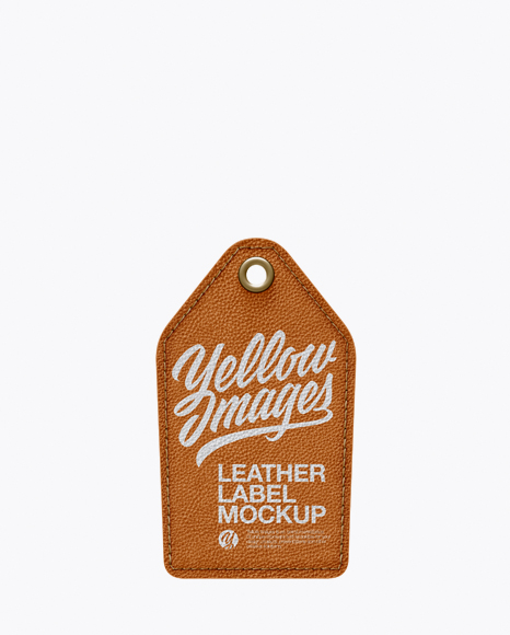 Leather Label With Rope Mockup