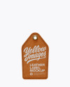 Leather Label With Rope Mockup