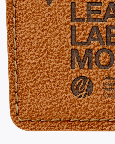 Leather Label With Rope Mockup