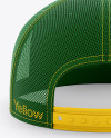 Trucker Cap with Flat Visor Mockup - Back View