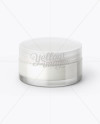 Clear Cream Jar With Transparent Cap Mockup (High-Angle Shot)