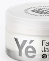 Clear Cream Jar With Transparent Cap Mockup (High-Angle Shot)