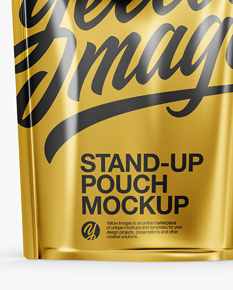 Metallic Stand-up Pouch Mockup