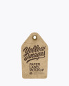 Paper Label With Rope Mockup