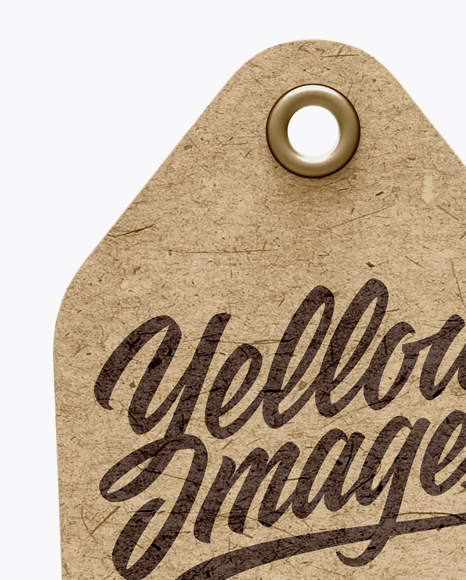 Paper Label With Rope Mockup