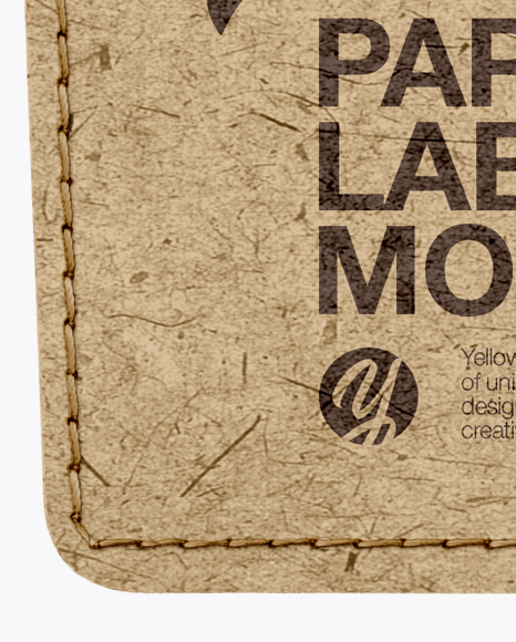 Paper Label With Rope Mockup