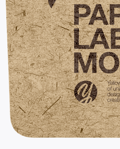 Paper Label With Rope Mockup