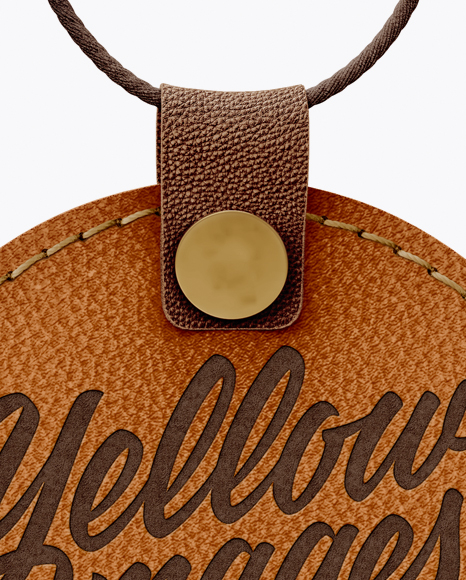 Leather Label With Rope Mockup