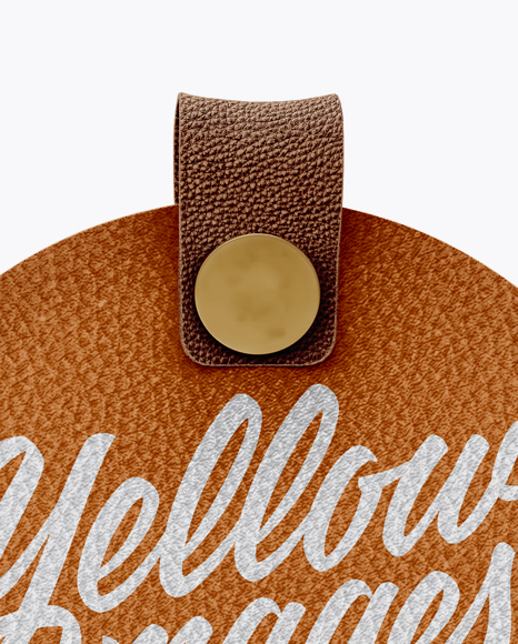 Leather Label With Rope Mockup