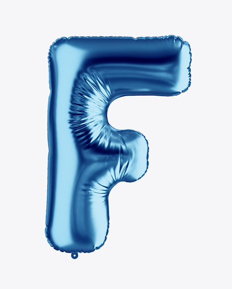 Letter F Foil Balloon Mockup