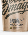 Kraft Paper Stand-up Pouch Mockup