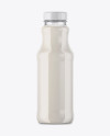 Clear Glass Bottle With Milk Mockup