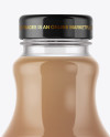 Clear Glass Bottle With Chocolate Milk Mockup