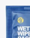 Matte Wet Wipes Sachet Mockup