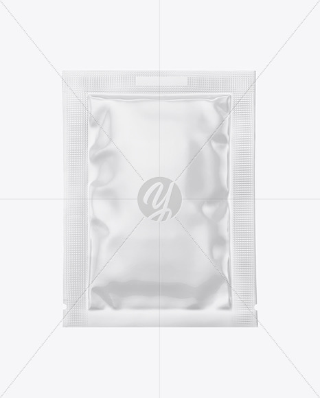 Glossy Wet Wipes Sachet Mockup