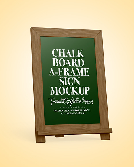 A-Frame Sign Chalk Board Mockup